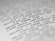 Detalle de texto en inglés